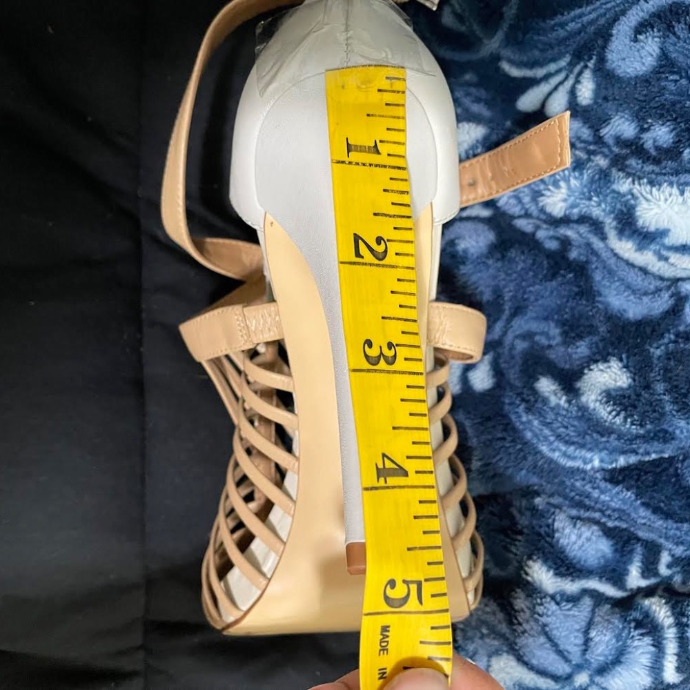 Calvin Klein Sz10 Color Block Open-Toed Caged Hee… - image 7